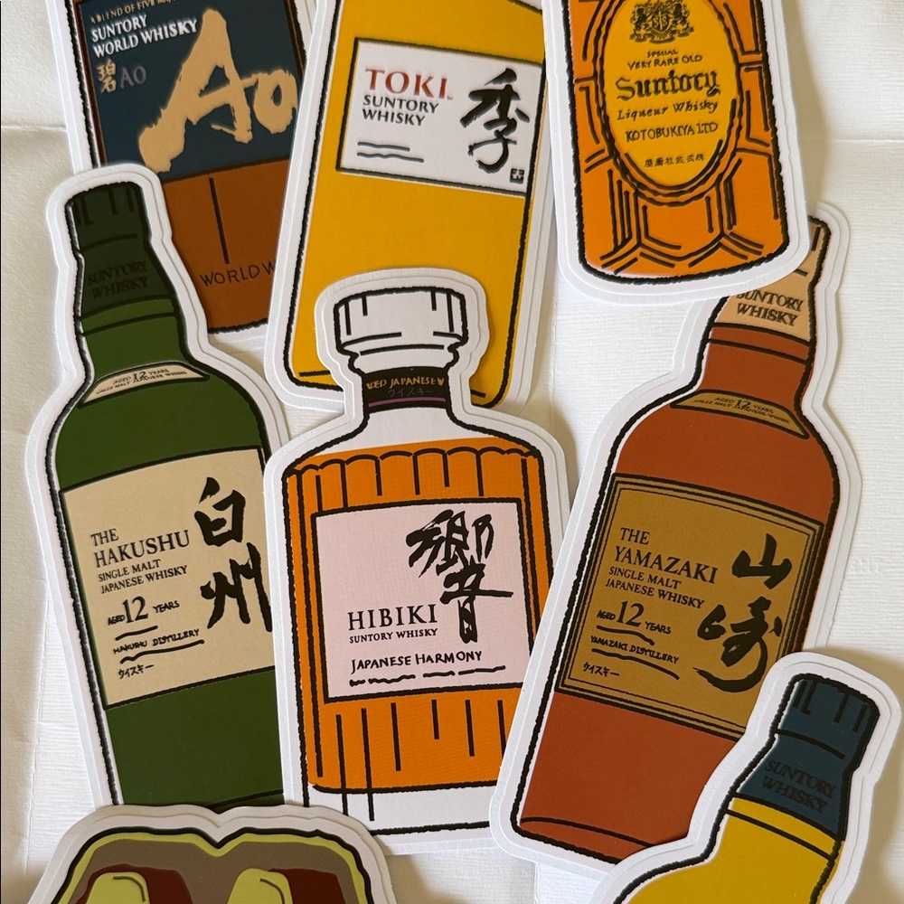 2 set of Suntory whiskey stickers. Limited.